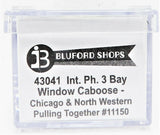 N Scale Bluford Shops 43041 Chicago & North Western 11150 Bay Window Caboose
