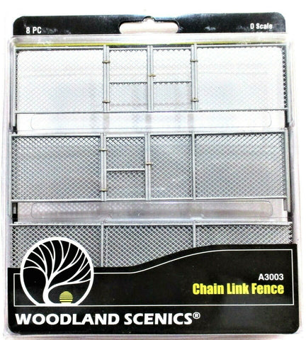 O Scale Woodland Scenics A3003 Chain Link Fence w/Gates Hinges & Planter Pins