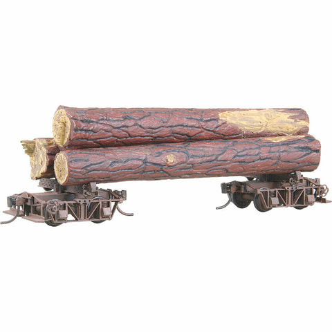 HO Scale Kadee #101 Disconnect Log Car Trucks with Logs Kit