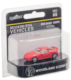 HO Scale Woodland Scenics Modern AutoScenes AS5369 Red Sport Car Coupe