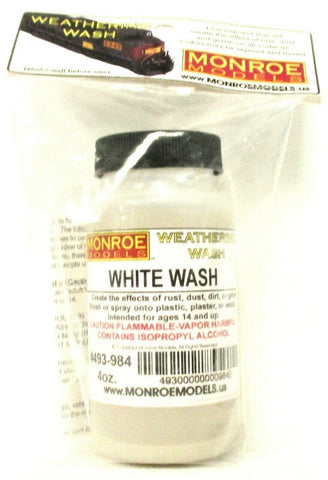 Monroe Models 984 White Weathering Wash 4oz Bottle