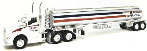 HO Scale Trucks n Stuff 99 Jacques Auger Kenworth T680 Day Cab Tractor w/Gas Tank Trailer