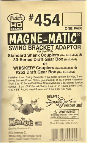 HO Scale Kadee #454 Swing Bracket Adaptor Kit