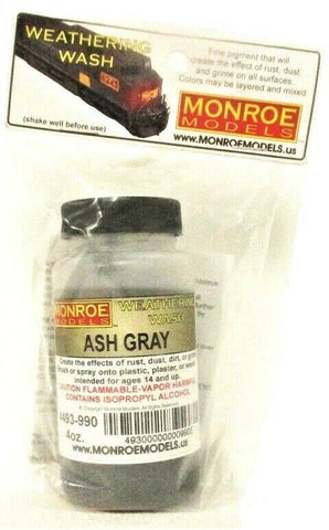 Monroe Models 990 Ash Gray Weathering Wash 4oz Bottle