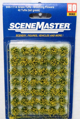 HO Scale Walthers SceneMaster 949-1114 Blooming Flowers 1/2" 1.2cm Tall (42) pcs