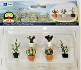 O Scale JTT Miniature Tree 95566 Assorted Potted Flower Plants Set #1 (6) pcs