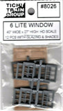 HO Scale Tichy Train Group 8026 6-Lite 40 x 27" Windows pkg (12)