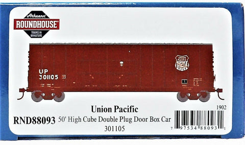 Athearn Roundhouse 88093 Union Pacific 301105 "Overland" 50' High Cube Box Car