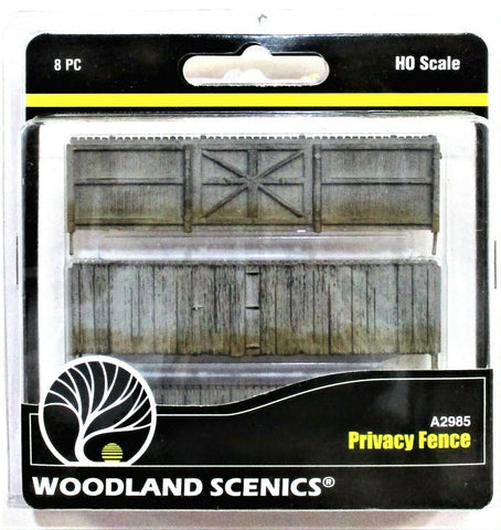 HO Scale Woodland Scenics A2985 Privacy Fence w/Gates Hinges & Planter Pins