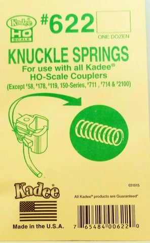 HO Scale Kadee #622 Knuckle Spring for Standard Head Couplers (12) pcs