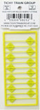 HO Scale Tichy Train Group 8252 Highway Grade Crossing Warning Signs (12) pcs