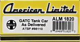 HO Scale American Limited 1820 Santa Fe 98110 Journal Oil Service GATC Tank Car