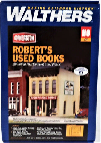 HO Scale Walthers Cornerstone 933-3659 Robert's Used Books Building Kit