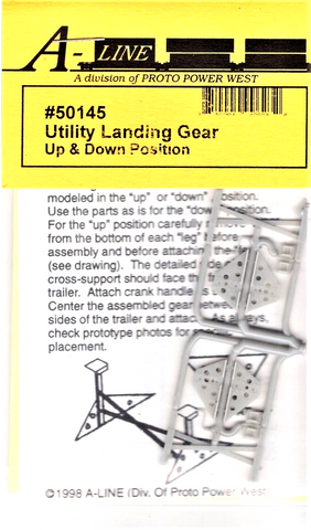 HO Scale A Line Product 50145 Utility Landing Gear for Semi Trailers pkg (2)