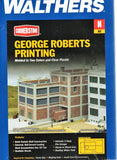 N Scale Walthers Cornerstone 933-3231 George Roberts Printing, Inc. Building Kit