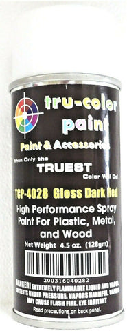 Tru-Color TCP-4028 Gloss Dark Red Spray Paint 4.5oz 135mL Can