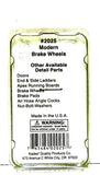 HO Scale Kadee #2025 Boxcar Red Modern Brake Wheel Freight Car Detail Parts