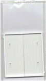 HO Scale Pikestuff 541-1110 White Two-Car Garage Door (2) pc