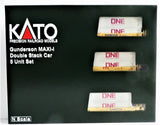 N Kato 106-6197 TTX 759350 Maxi-I 5-Unit Well Car Set w/Gray One Containers