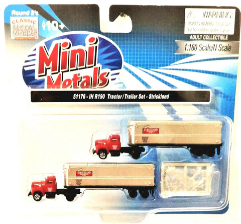 N Scale Classic Metal Works 51176 Strickland 1953 Semi Tractor-AeroVan Trailer
