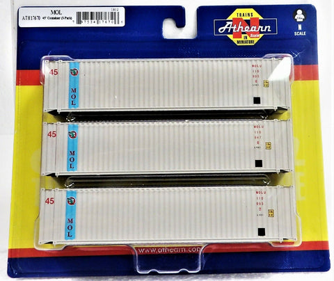 N Scale Athearn 17671 NYK Lines 45' Container 3-Pack
