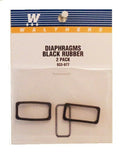 HO Scale Walthers Cornerstone 933-977 Passenger Black Rubber Diaphragms (1) Pr