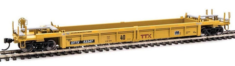 HO Scale Walthers MainLine 910-8407 DTTX 53347 Thrall Rebuilt 40' Well Car w/ Large Maroon TTX Logo