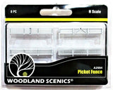 N Scale Woodland Scenics A2994 Picket Fence w/Gates Hinges & Planter Pins