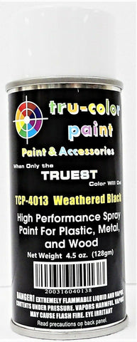 Tru-Color TCP-4013 Weathered Black Aerosol Spray Paint 4.5 oz 135mL Can