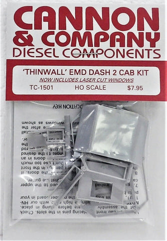 HO Scale Cannon & Company TC-1501 EMD Dash 2 50/60/70 Hood Unit Thin Wall Cab