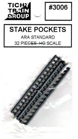 HO Scale Tichy Train Group 3006 Standard ARA Cast Stake Pockets for Flat Cars