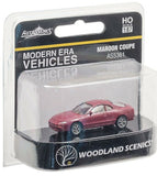 HO Scale Woodland Scenics Modern AutoScenes AS5361 Maroon Coupe