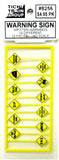 HO Scale Tichy Train Group 8256 Highway Written Warning Signs (12) pcs