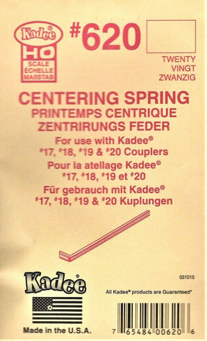HO Scale Kadee #620 Centering Spring for NEM 362 Couplers (20) pcs