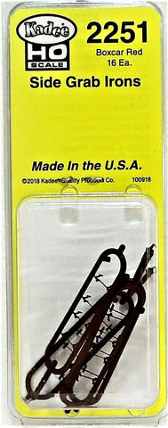 HO Scale Kadee #2251 Side Grab Irons Boxcar Red Freight Car Detail Parts (16)pcs