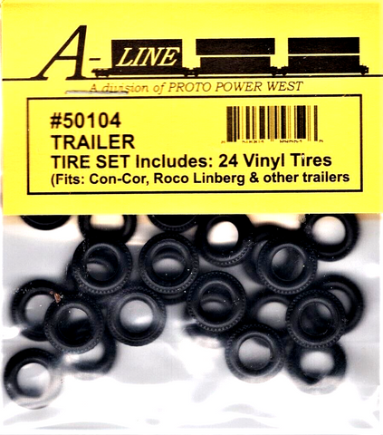 HO Scale A Line Product 50104 Vinyl Tire Set pkg (24)