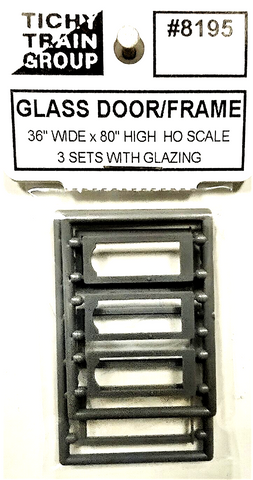 HO Scale Tichy Train 8195 Storefront Glass Door w/Separate Frame (3) pkg