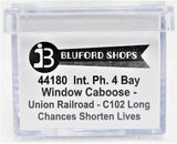 N Scale Bluford Shops 44180 Union Railroad URR C102 Bay Window Caboose