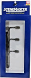 HO Scale Walthers SceneMaster 949-4318 Modern Wall-Mount Lights pkg (3)