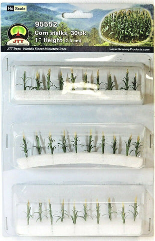 HO Scale JTT Miniature Tree 95552 Summer Green Corn Stalks 1" Tall (30) pcs