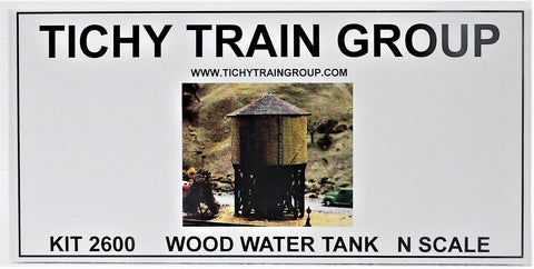 N Scale Tichy Train Group 2600 Wood Water Tank Kit