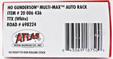 HO Scale Atlas 20006436 White TTX TTGX 698224 Gunderson Multi-Max Auto Rack