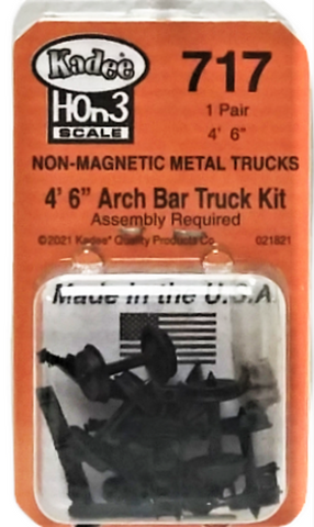 HOn3 Scale Kadee #717 Arch Bar Metal Trucks 4' 6" Kit (2) pcs