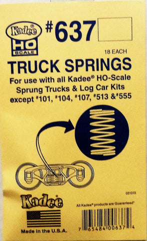 HO Scale Kadee #637 Truck Springs for all Sprung Trucks except #513 & #555 (18)