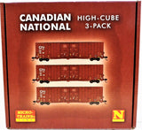 N Scale Micro Trains 93301870 Canadian National CN 60' Rid-Side High-Cube 3-Pack