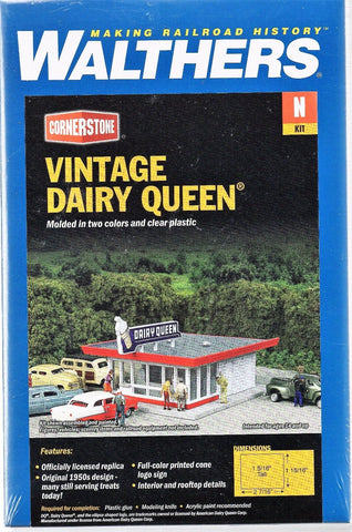 N Scale Walthers Cornerstone 933-3845 Vintage Dairy Queen Building Kit