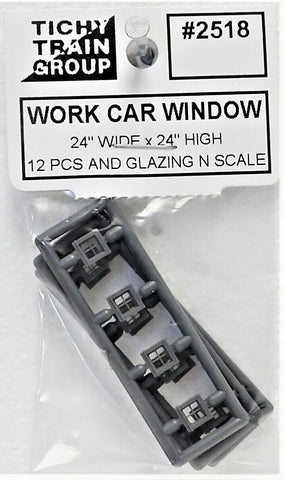 N Scale Tichy Train Group 2518 4 Pane Window For Work Cars pkg (12)