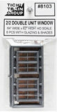 HO Scale Tichy Train Group 8103 Double Hung Double Unit 64 x 62" Windows pkg (6)