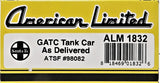 HO Scale American Limited 1832 Santa Fe 98082 Solvent Service GATC Tank Car