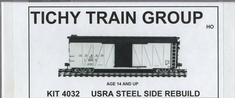 HO Scale Tichy Train Group 4032 Undecorated USRA 40' Rebuilt Boxcar Kit